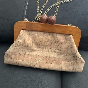 Cork clutch purse